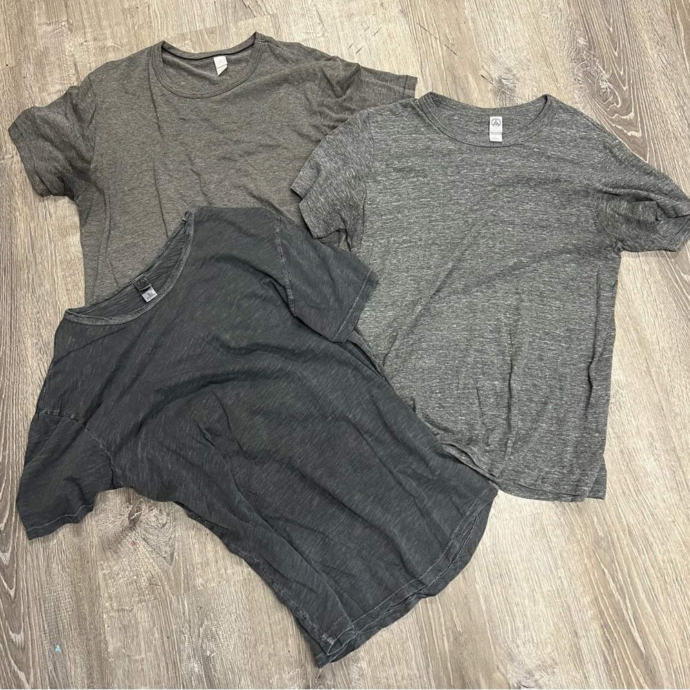 3 Grey Alternative Apparel Tees size Large